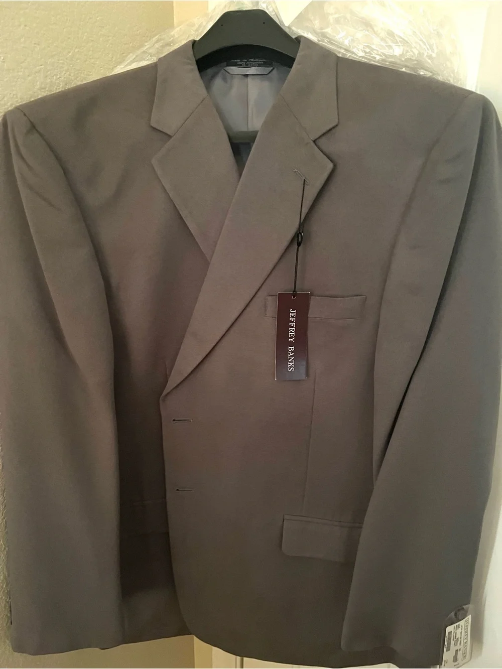 Supra Gray Double-Breasted Men's Suit Jacket